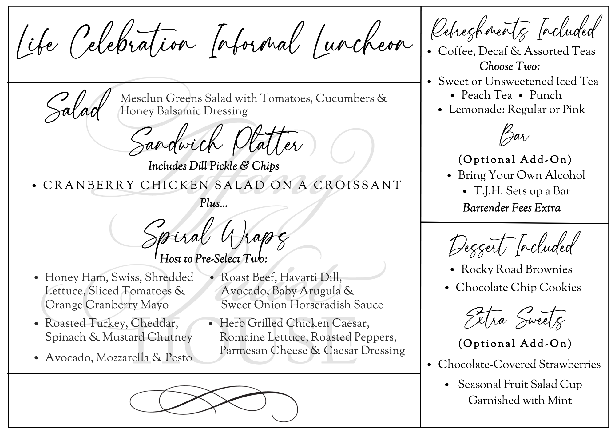 Life Celebration Informal Luncheon