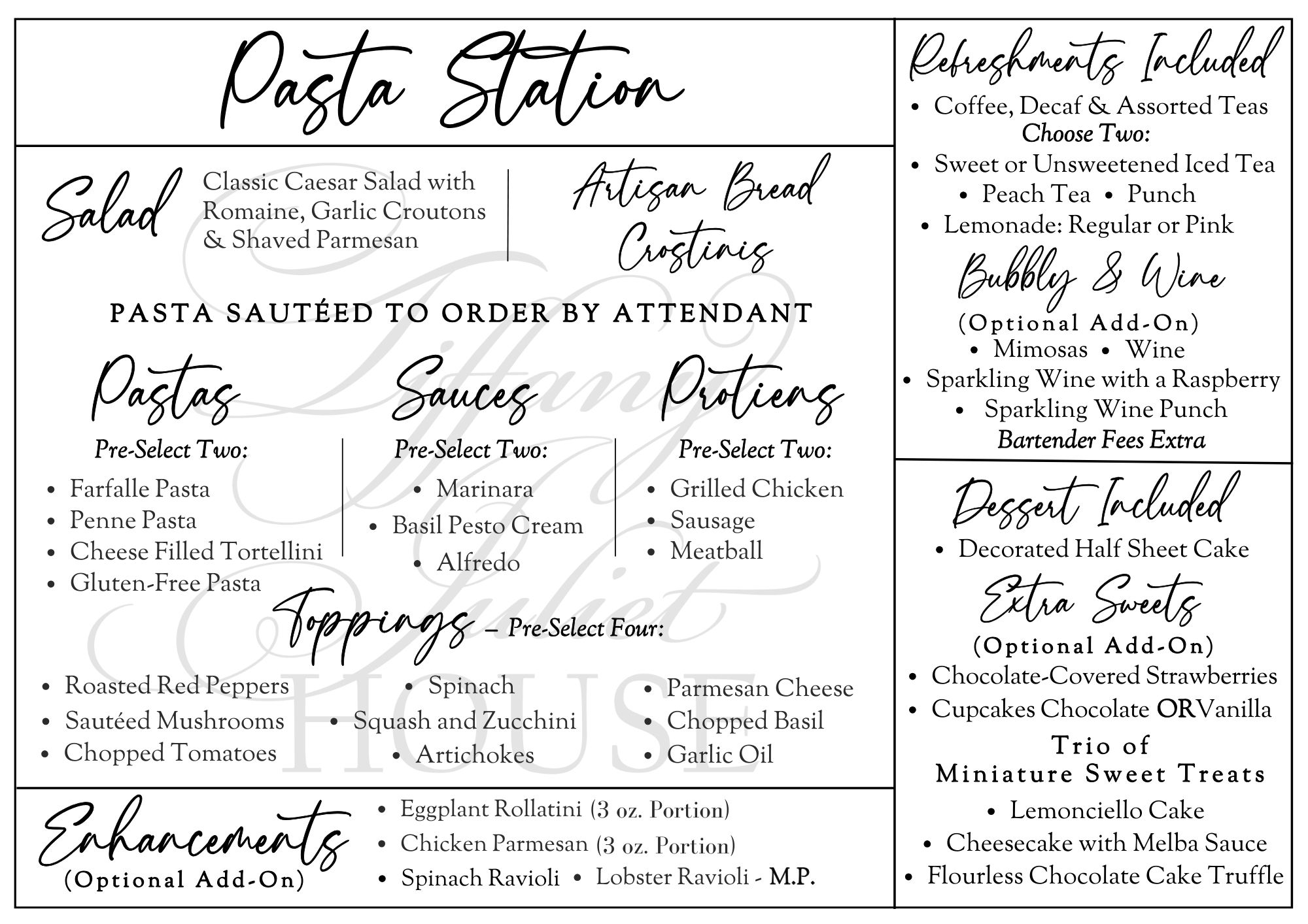 Pasta Station – No Pricing