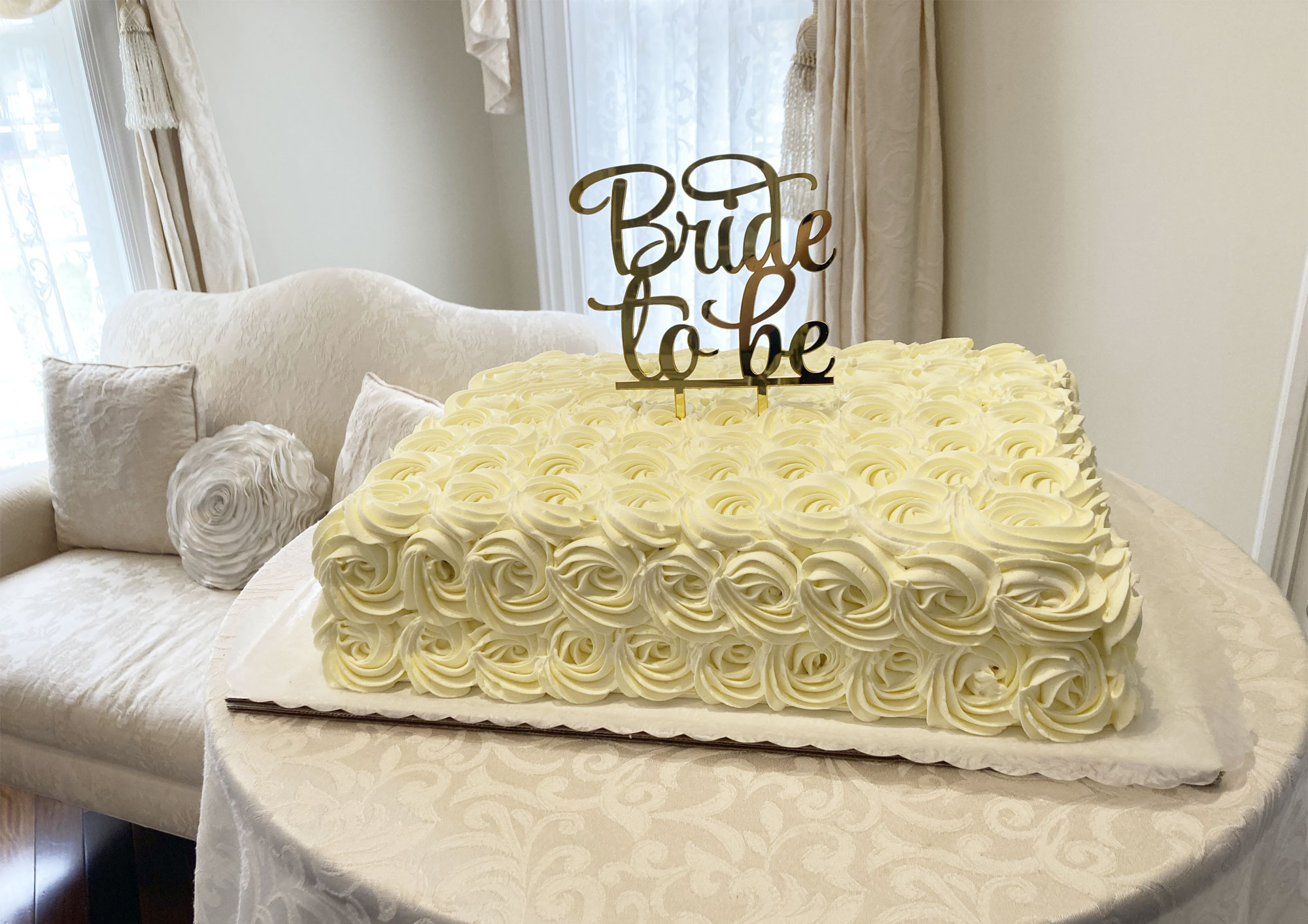 DESIGN: CH-ROSETTES (BRIDE-TO-BE PICK SUPPLIED BY THE CUSTOMER)