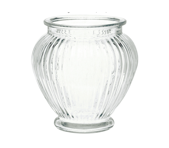 Vase-ginger ribbed 6