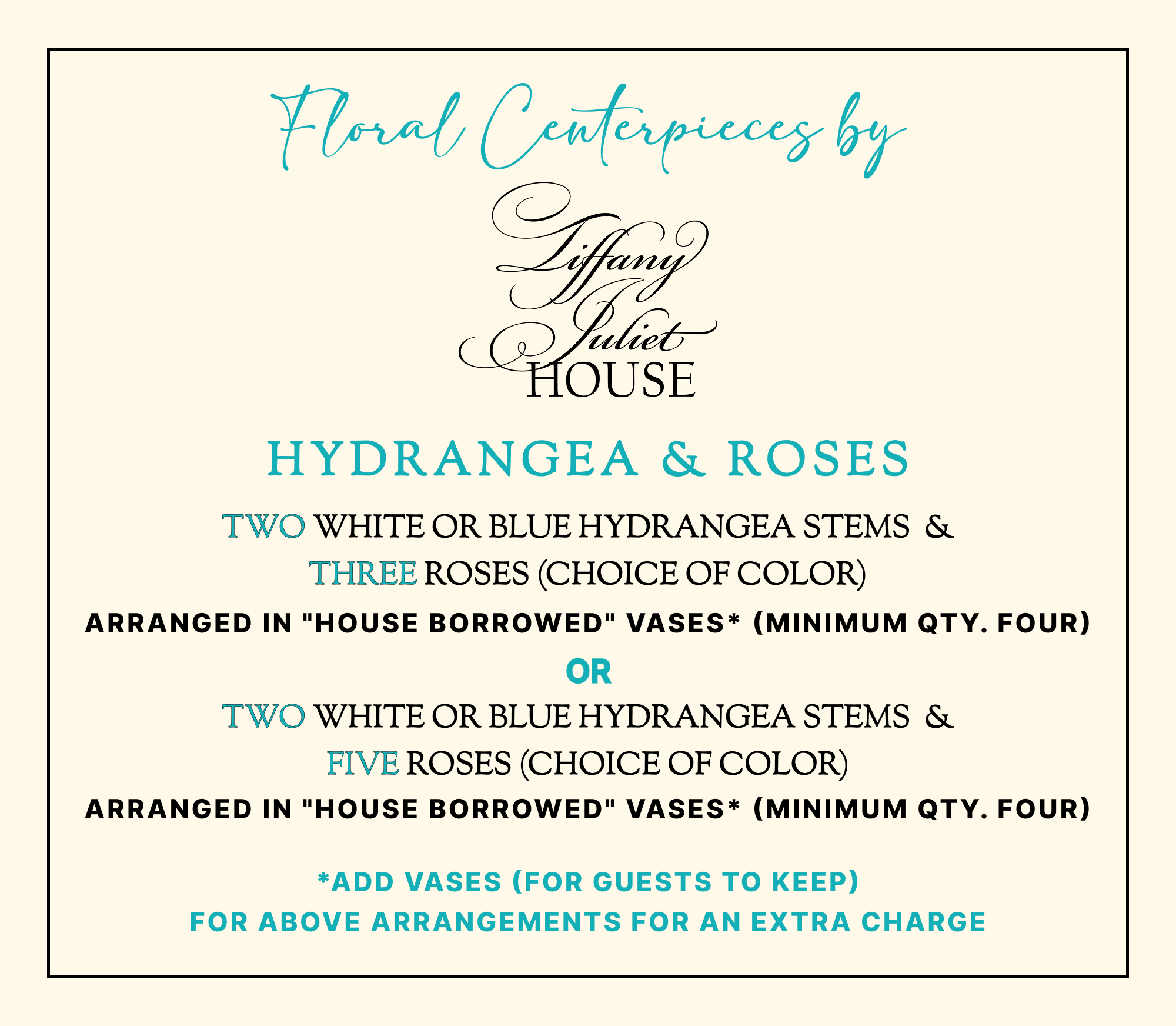 Hydrangea & Roses Centerpieces