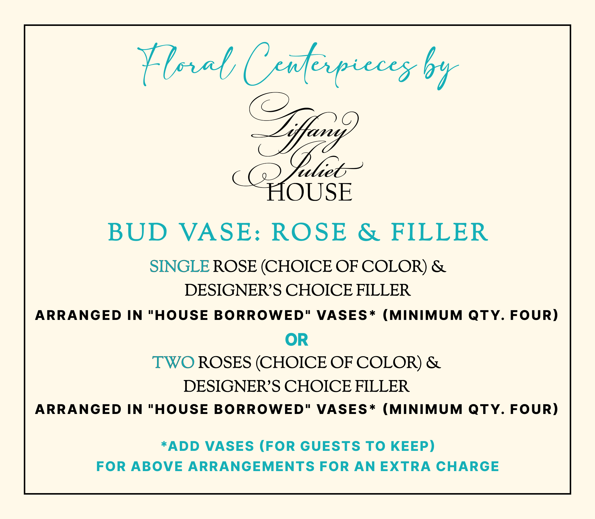 Bud Vase: Rose & Filler Centerpieces