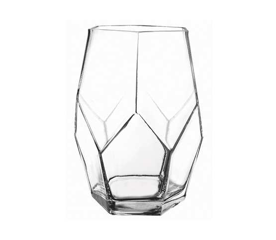 Vase-Prism 8” h x 4-3/8” opening clear S24172dv-SO3 Min. Qty/increment=6