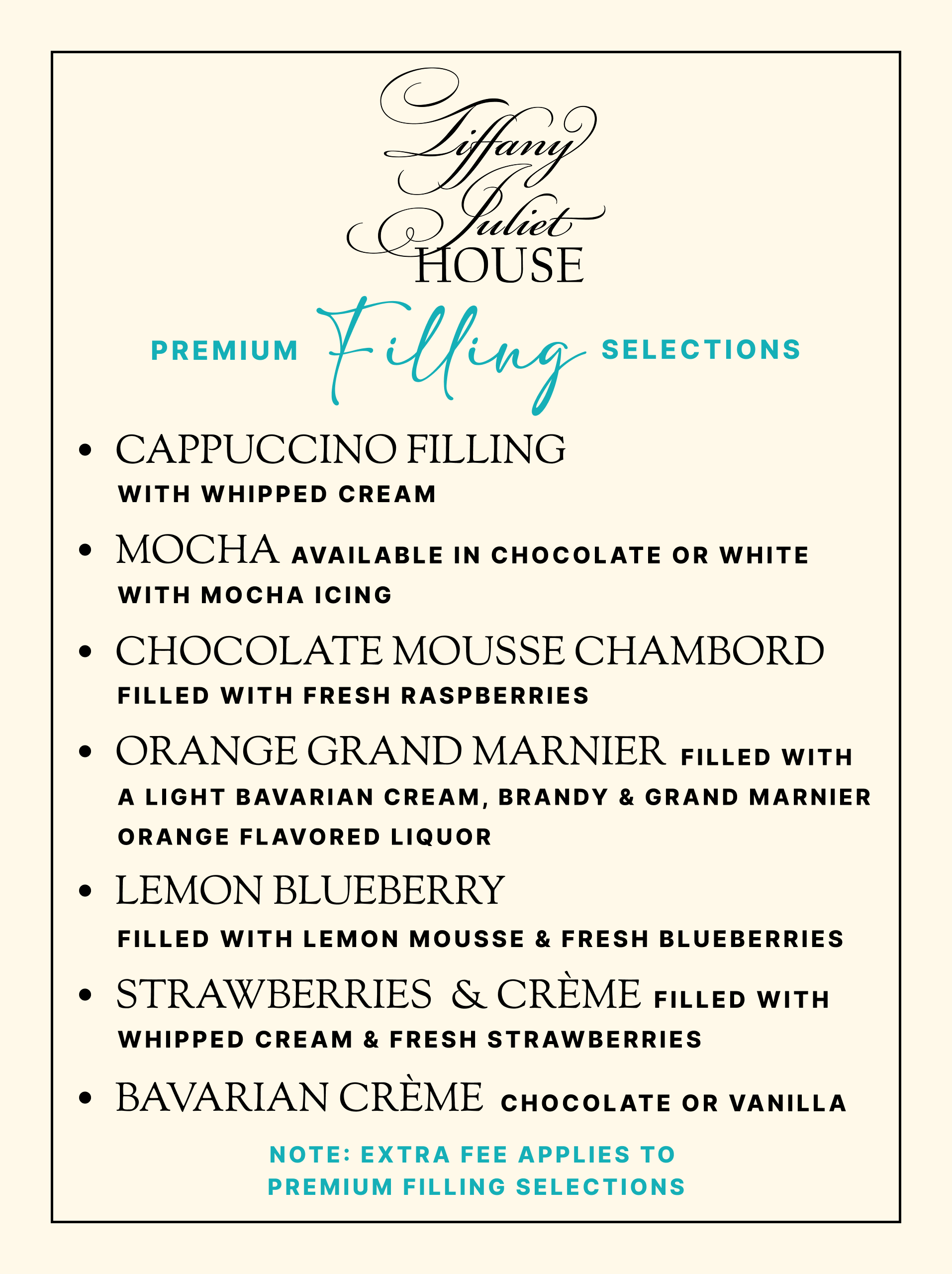 Choice of Premium Fillings