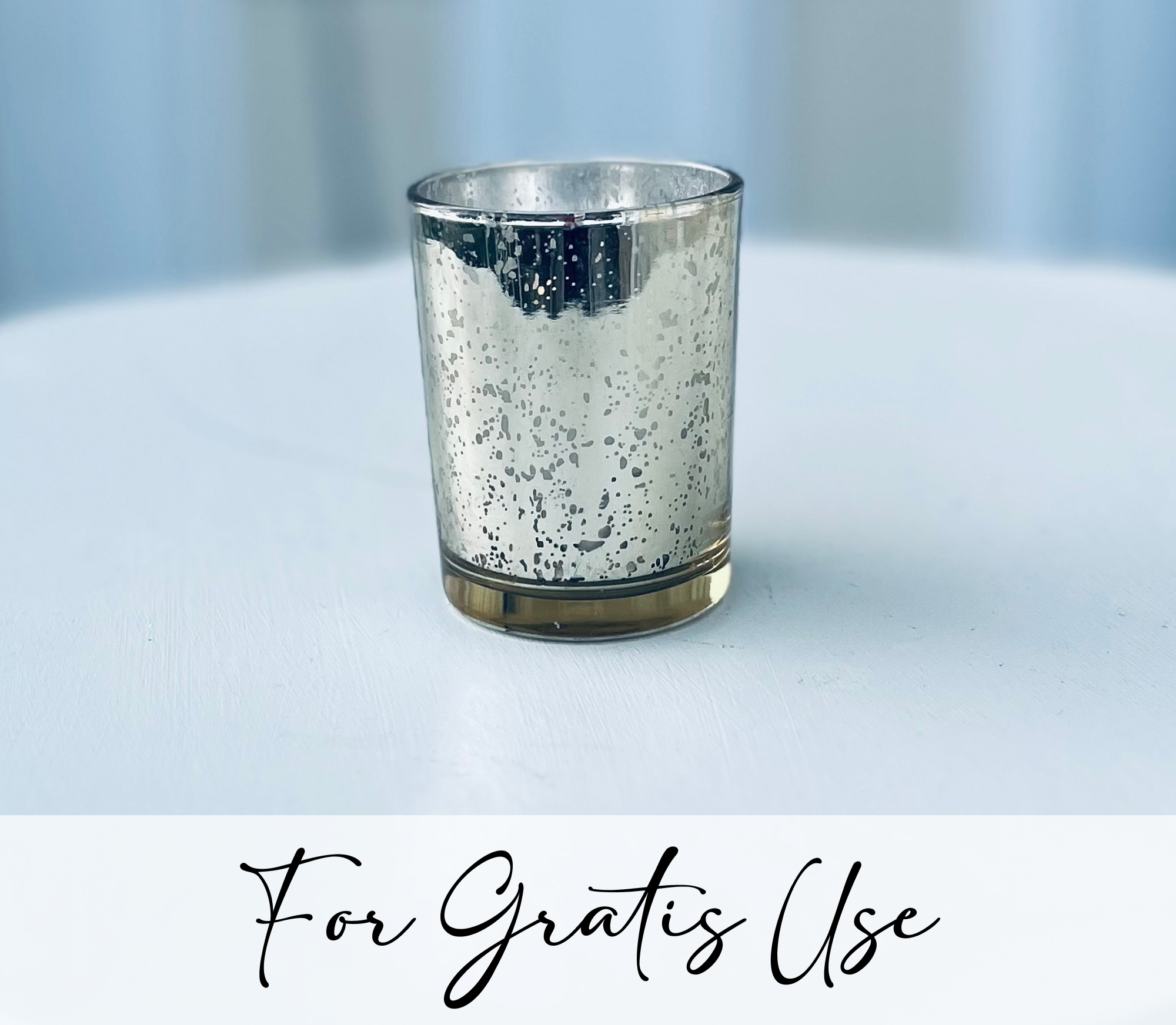 Votive holder: Silver Mercury Glass